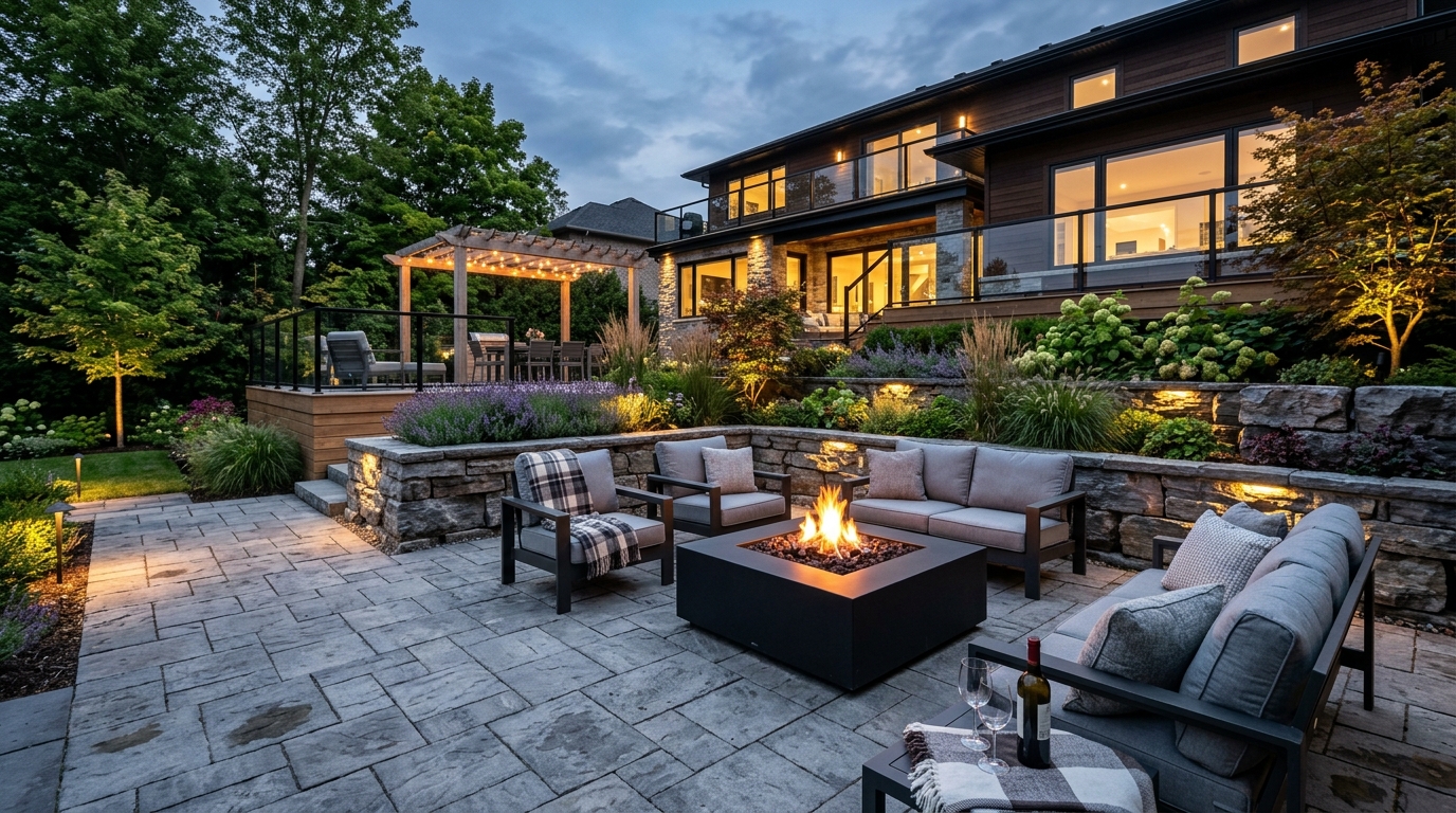 Custom Interlocking Patio and Walkway