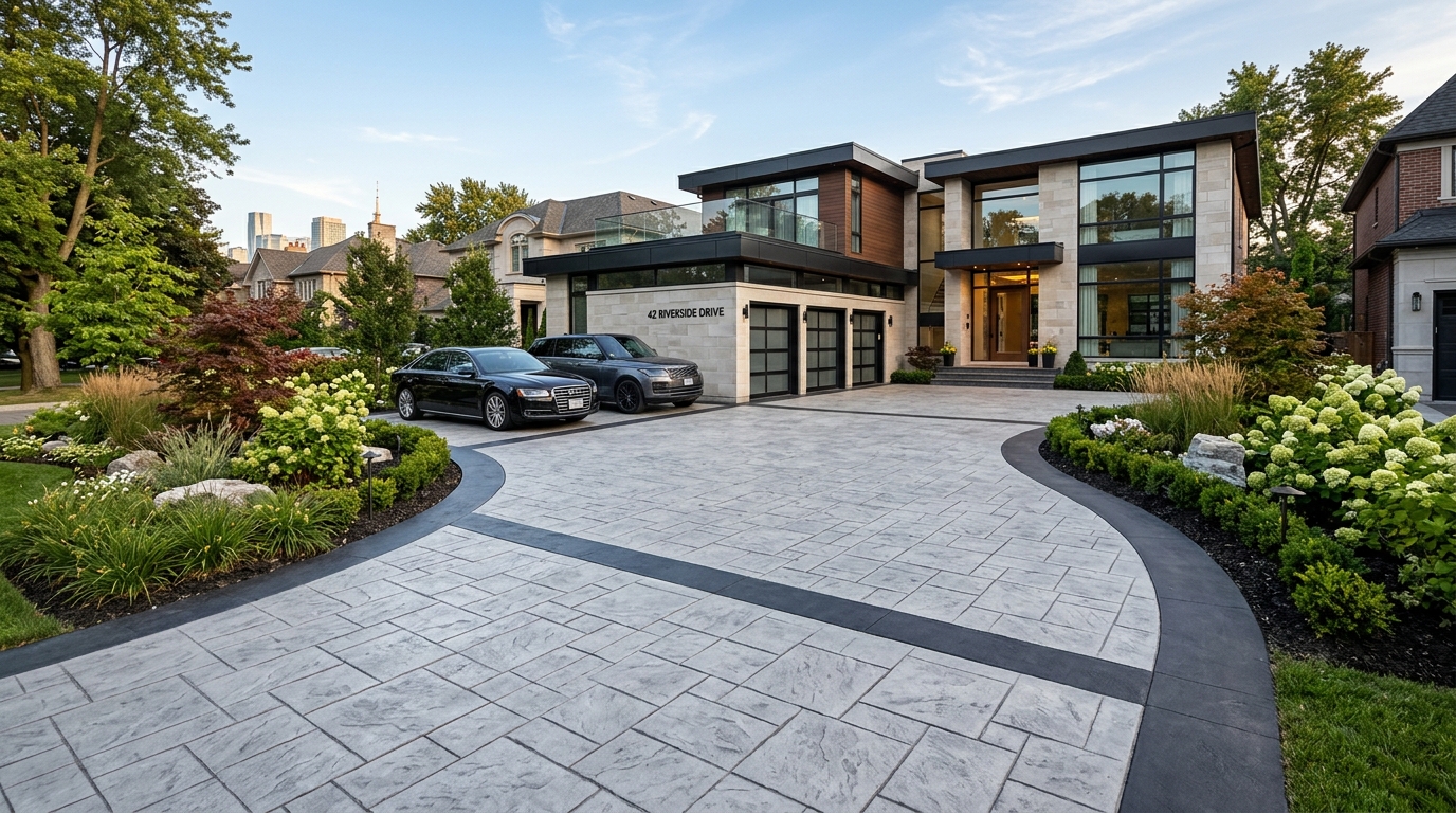 Stamped and Architectural Concrete Driveway