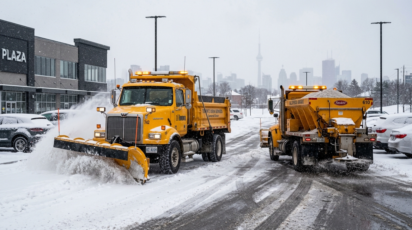Commercial Snow Removal and Salting Truck